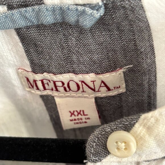 Merona Women's Gray and White Stripe Tunic Size XXL - Picture 2 of 3